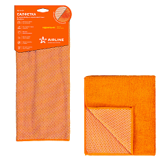 Mikrofiber va marjon mato, to‘q sariq (35×40 sm) (AB-A-04)