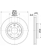 Диск торм. для а/м Nexia DOHC/ Nexia R3 перед. d=256 (перф/слот/окраш) (DF 270s) PRO2
