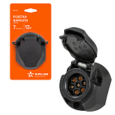 12V tros rozetkasi, 7 ta kontaktli, plastik (ATE-04)