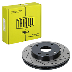 Диск торм. для Chevrolet Lacetti/Gentra перед. d=256 (перф/слот/окраш) (DF 272s) PRO