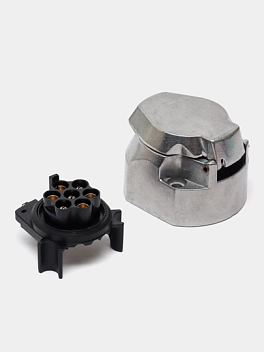 12V tros rozetkasi, 7 ta kontaktli, metall (ATE-05)