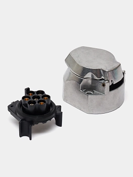 12V tros rozetkasi, 7 ta kontaktli, metall (ATE-05)