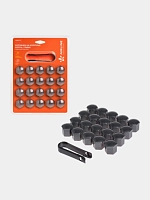 G‘ildirak murvati/qo‘llari 19 mm, 20 dona + tortgich, plastik, kulrang (AWBN-02)